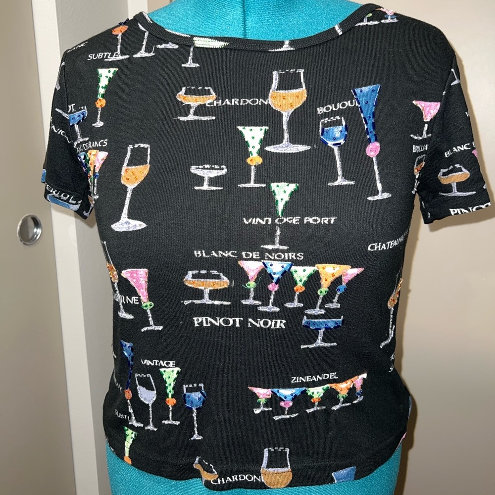 Embellished cocktails festive shirt